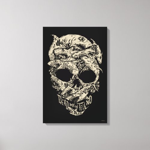 Dead Men Tell No Tales Skull Canvas Print