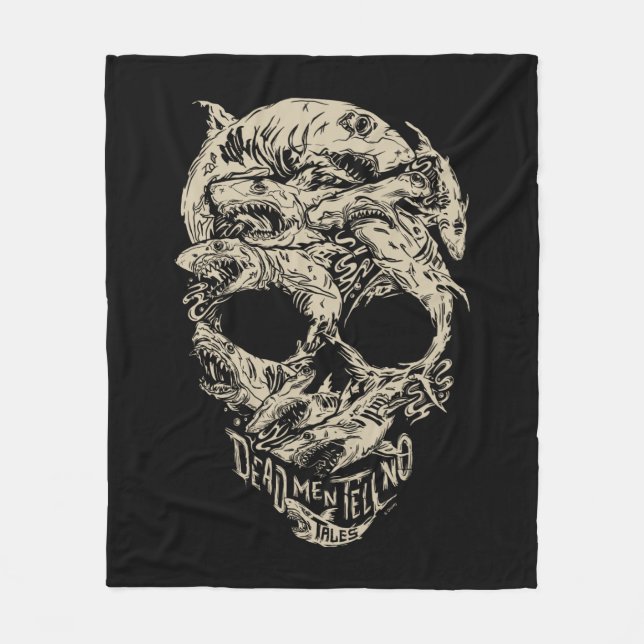 Dead Men Tell No Tales Skull Fleece Blanket (Front)