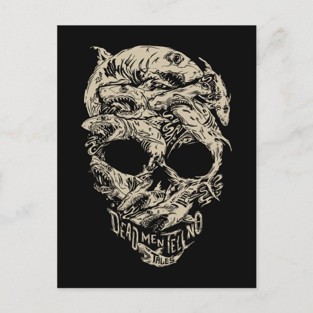 Dead Men Tell No Tales Skull Postcard (Front)