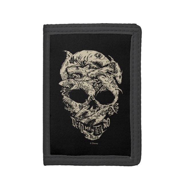 Dead Men Tell No Tales Skull Trifold Wallet (Front Vertical)