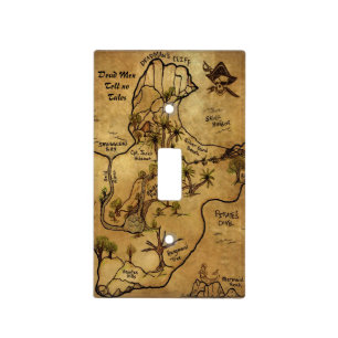 Dead Men Tell No Tales Treasure Map Light Switch Cover