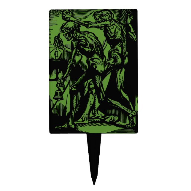 Dead Miners Still Working Halloween Horrors Cake Topper (Front)