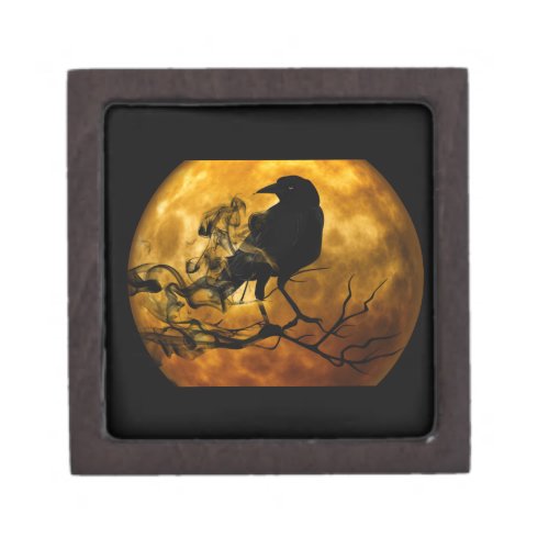 Dead moon crow jewelry box