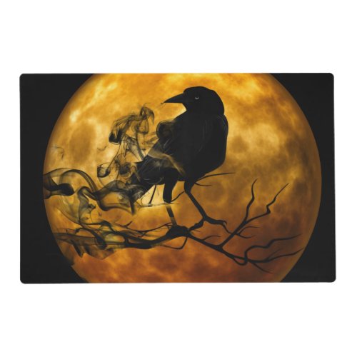 Dead moon crow placemat