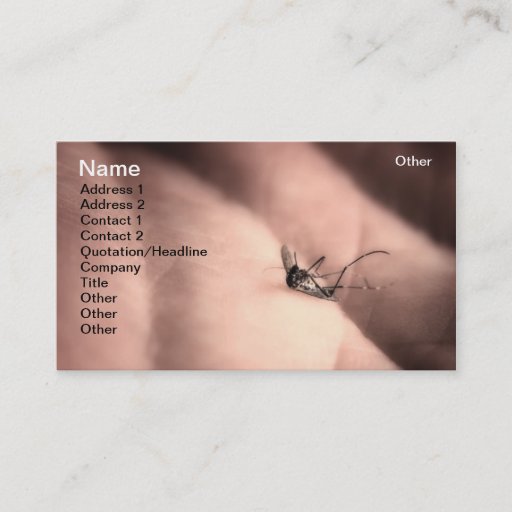 Customizable Dead mosquito business card template