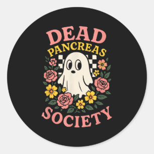 Dead Pancreas Society - Diabetes Funny Costume Classic Round Sticker