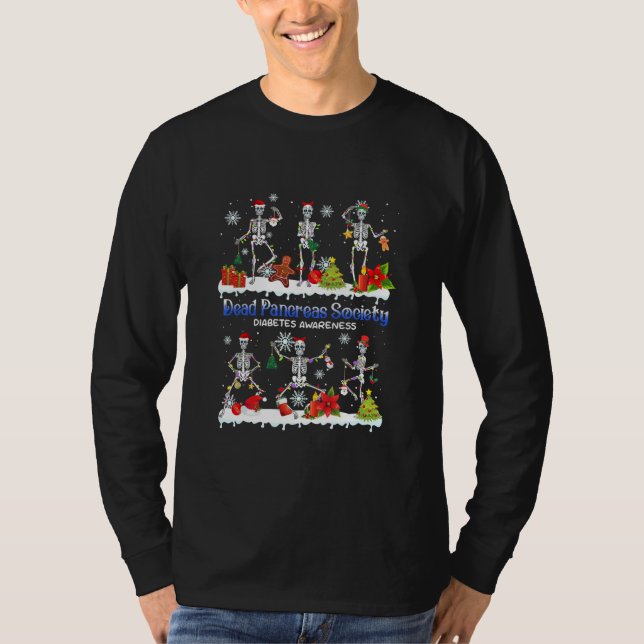 Dead Pancreas Society Funny Diabetes Awareness T-Shirt (Front)