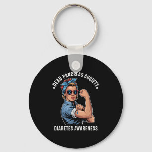 Dead Pancreas Society Shirt Funny Diabetes Awarene Keychain