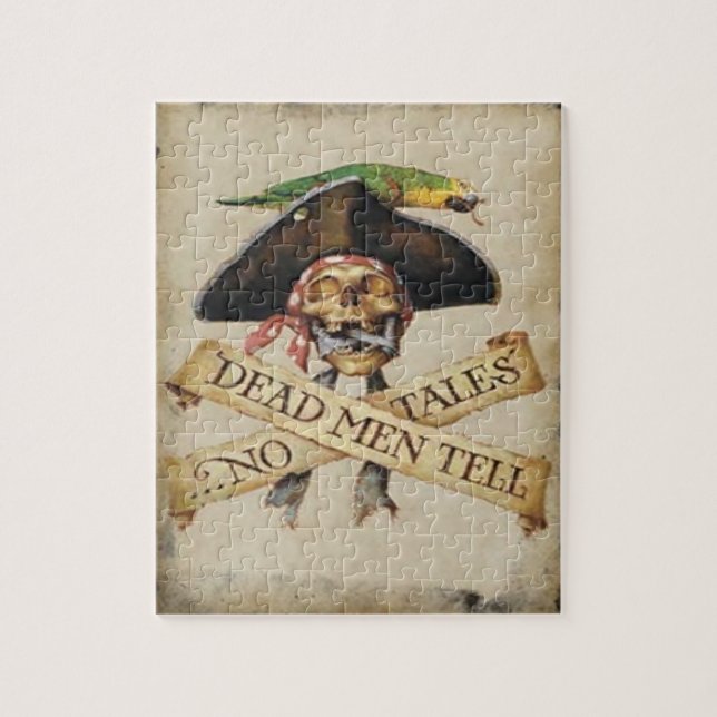 Dead Pirate Skull And Crossbones Jigsaw Puzzle (Vertical)
