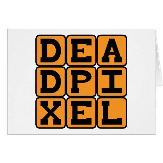 Dead Pixel, Burned Out Image Cards (Front Horizontal)