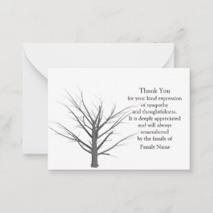 Dead Plant After Funeral Thank You Cards