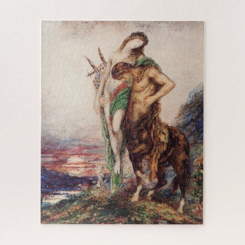 Dead Poet Being Carried by a Centaur Sunset Jigsaw Puzzle