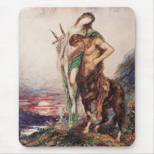 Dead Poet Being Carried by a Centaur Sunset Mouse Pad