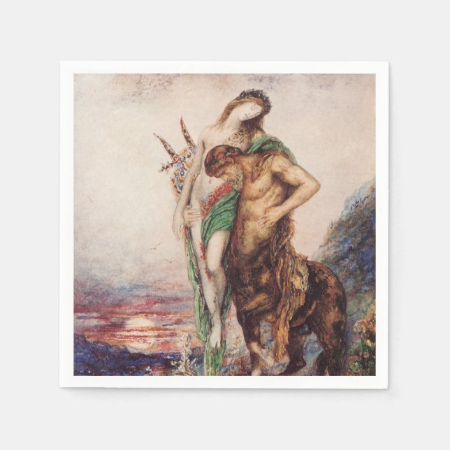 Dead Poet Being Carried by a Centaur (Sunset) Napkins (Front)