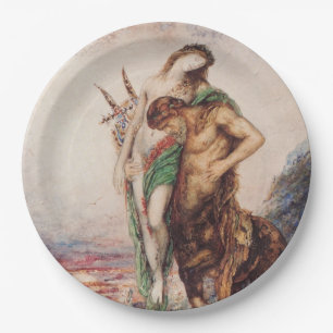 Dead Poet Being Carried by a Centaur (Sunset) Paper Plates