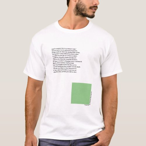 Dead Poets Collection 1 Shakespeare Sonnet 18 T_Shirt
