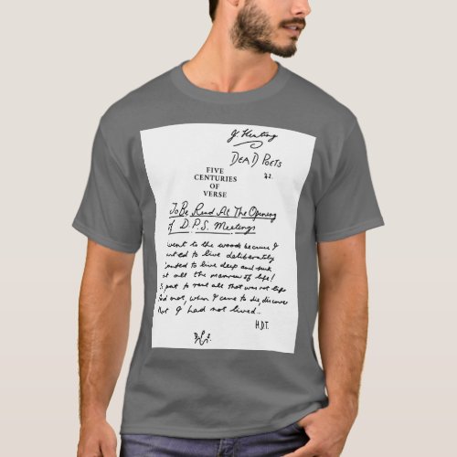 Dead Poets Society five centuries of verse black  T_Shirt