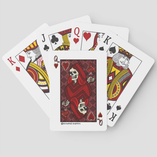 Dead Queen of Hearts Poker Cards (Back)