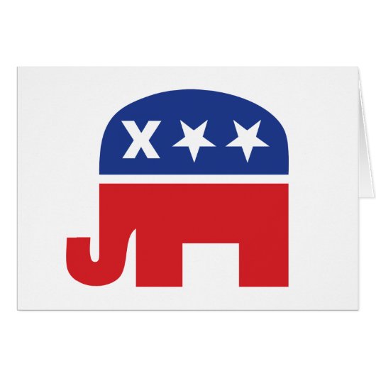 Dead Republican Elephant Cards (Front Horizontal)