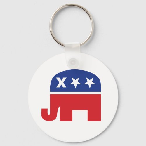 Dead Republican Elephant Keychain