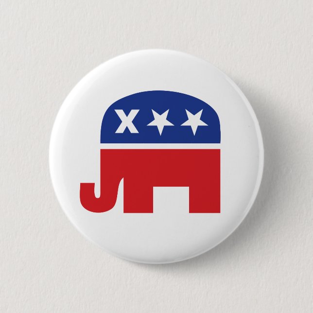 Dead Republican Elephant Pinback Button (Front)