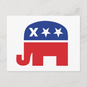 Dead Republican Elephant Postcard