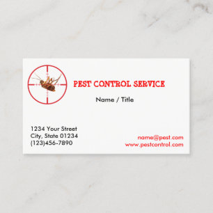 Dead Roach Pest Service 1 Sided Business Card