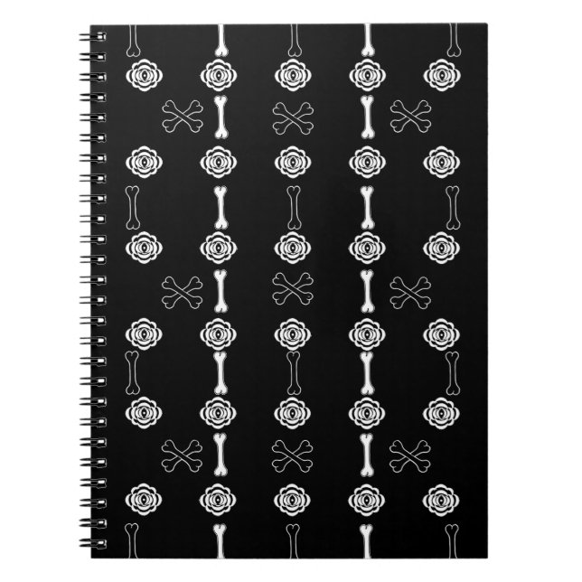Dead Roses (Black & White) Notebook (Front)