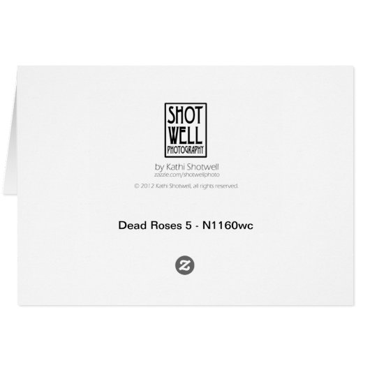 Dead Roses Card - customizable (Back Horizontal)