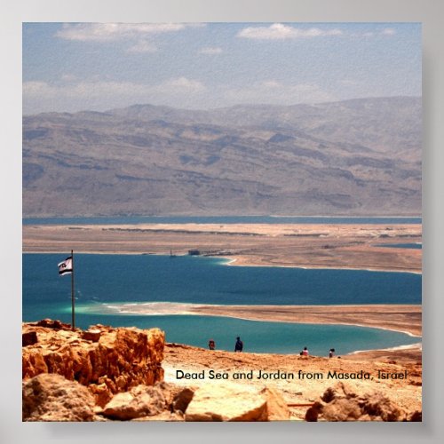 Dead Sea and Jordan from Masada  Poster