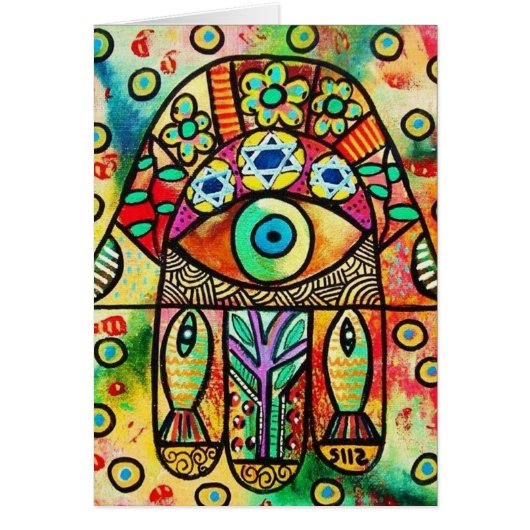 Dead Sea Fish Hamsa Cards (Front)