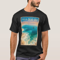 Dead Sea Illustration Travel Art Vintage