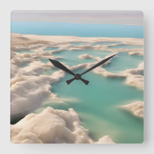 Dead sea in Israel Square Wall Clock