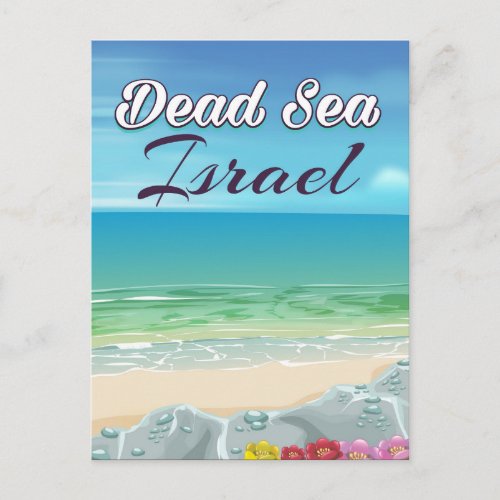 Dead Sea Israel travel poster Postcard
