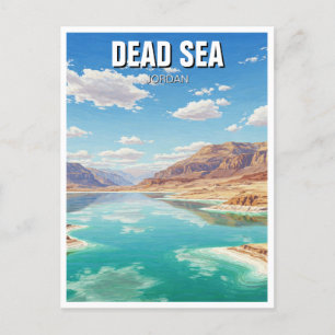 Dead Sea Jordan Travel Postcard