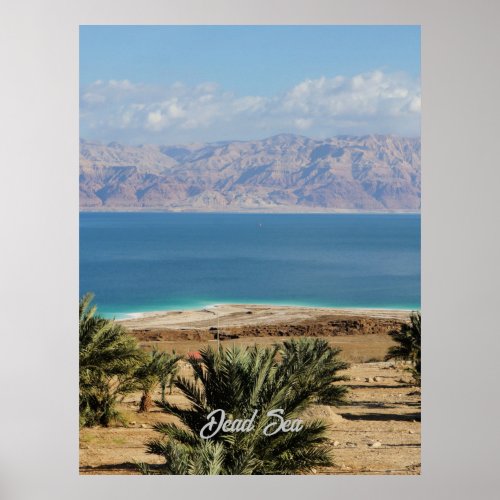 Dead Sea landscape photograph Poster