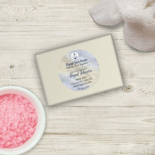 Dead Sea Salt  Clay Beach Homemade Handmade Soap Classic Round Sticker