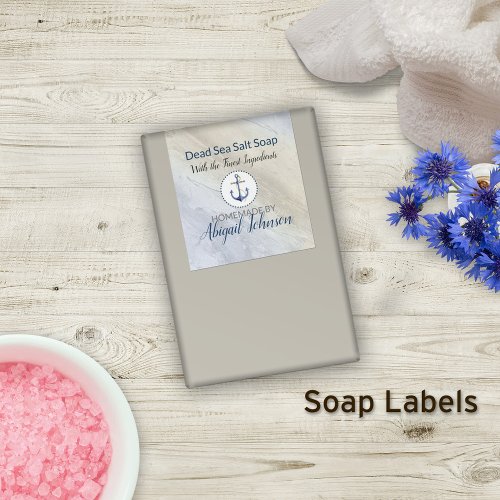 Dead Sea Salt Clay Homemade Handmade Soap Rectangular Sticker