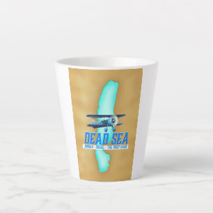 Dead Sea Travel Poster Latte Mug
