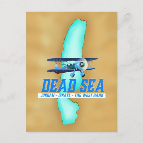 Dead Sea Travel Poster Postcard