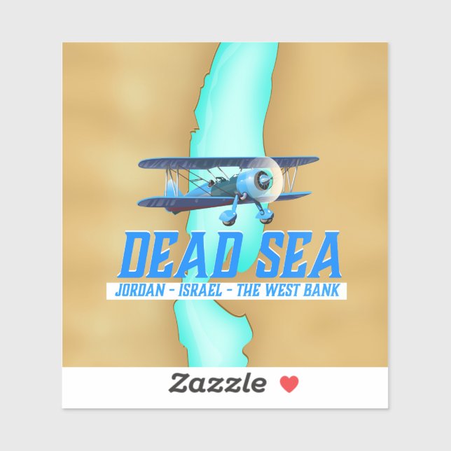 Dead Sea Travel Poster Sticker (Sheet)