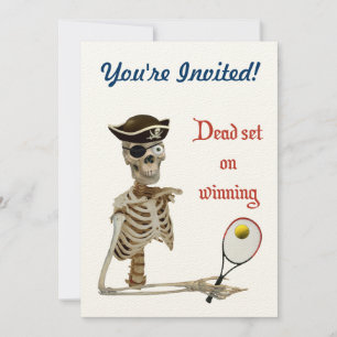 Dead Set Tennis Pirate Invitation