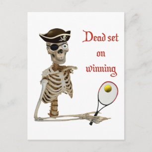 Dead Set Tennis Pirate Postcard
