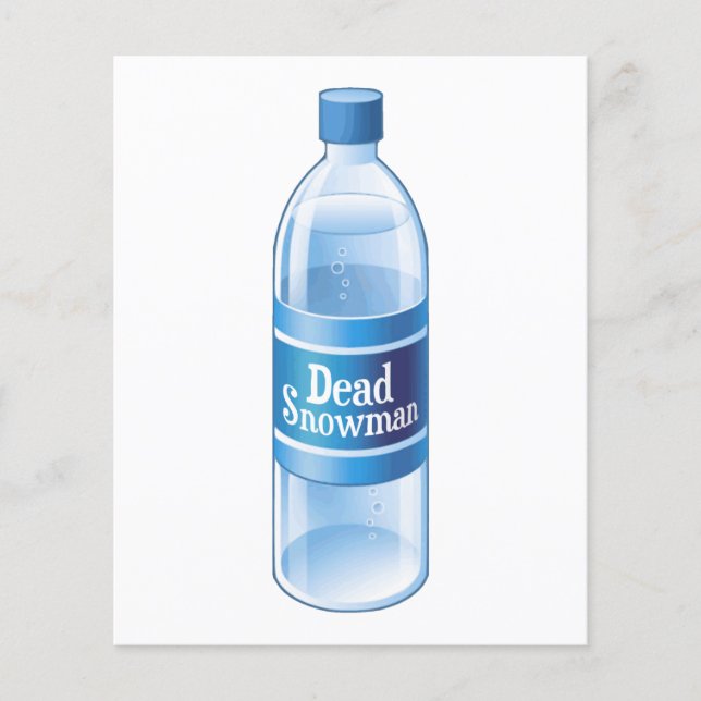Dead Snowman Melted Bottled Water Flyer (Front)