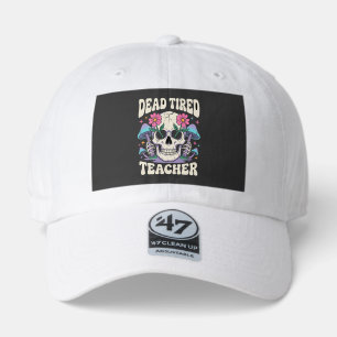 Dead Tired Teacher Skull Mushroom Halloween Graphi 47 Brand Hat