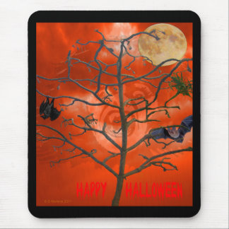 Dead Tree amongst an Orange Scary Sky Mousepad