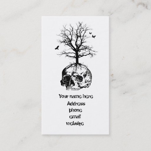 Customizable Dead tree business card template