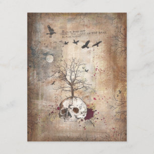 Dead tree dark art invitation card