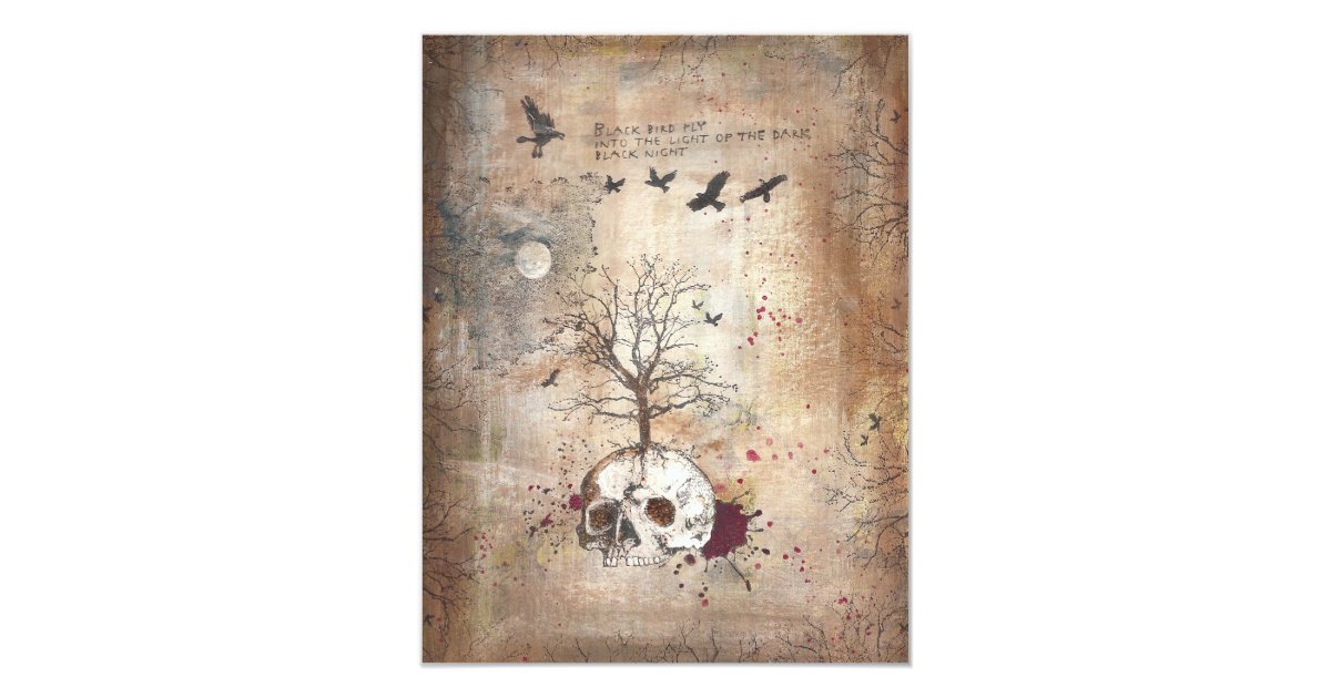 Dead Tree Dark Art Invitation Card Zazzle Com