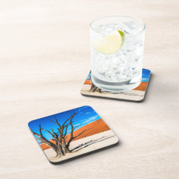 Dead tree in Deadvlei, Namibia Beverage Coaster
